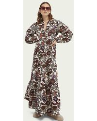Scotch & Soda Volumineuze Jurk Met Print Van Biologisch Katoen - Meerkleurig