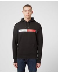 tommy hilfiger basic icon logo hoodie in black