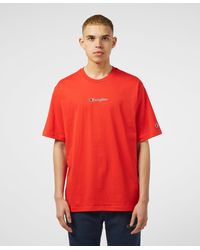 BNWOT Mens Sz XL Champion Brand Orange Stretch Short Sleeve T Shirt Tee Top