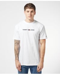 Tommy Hilfiger Straight Logo Short Sleeve T-shirt - White