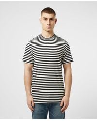 Deep Olive All Sizes Farah Reeth Stripe T-shirt Short Sleeve