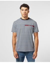 Tommy Hilfiger Stripe Short Sleeve T-shirt - Blue