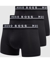 Hugo Boss 3-Pack Men's Boxer Trunks Black with blue/cerise/green 