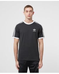 adidas originals california 3 stripe t shirt blue