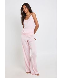 Boohoo - Tall Eyelash Lace Trim Cami & Trouser Pyjama Set - Lyst