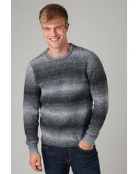 Kensington Eastside - Colour Block Ombre Crew Neck Jumper With Wool - Lyst