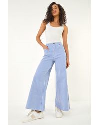 D.u.s.k - Stripe Wide Leg Jeans - Lyst