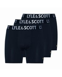 Lyle & Scott - Onderbroeken Elton 3-pack Boxers Blauw - Lyst