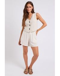 Urban Bliss - Linen-Blend Tailored Shorts - Lyst