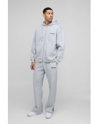 BoohooMAN - Oversized Ofcl Split Hem Jogger Tracksuit - Lyst