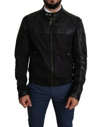 Dolce & Gabbana - Stylish Nylon Full Zip Bomber Jacket - Lyst