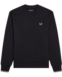 Fred Perry - Crew Neck Sweatshirt Cotton - Lyst