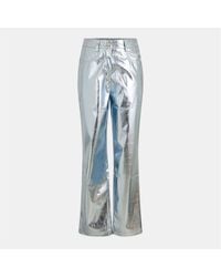 Amy Lynn - Amylynn Metallic Patterned Wide Leg Trousers - Lyst