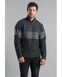 Kensington Eastside - 1/4 Zip Colourblock Funnel Neck Jumper - Lyst