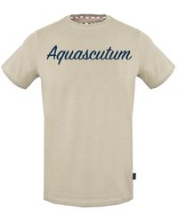 Aquascutum - Signature Logo T-Shirt Cotton - Lyst