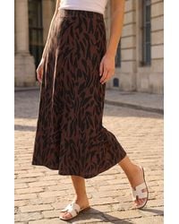 Roman - Swirl Animal Print Skirt - Lyst