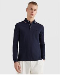 Tommy Hilfiger - 1985 R/w/b Tipped Long Sleeve Slim Fit Polo Cotton - Lyst