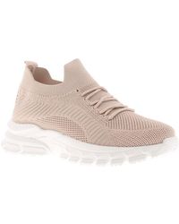 Apache - Chunky Trainers Billy Lace Up Pink Textile - Lyst