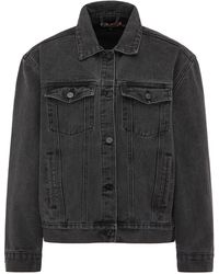 myMo - Denim Jas Dames Zwart - Lyst