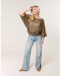 Blue Vanilla - Round Neck Net Top - Lyst