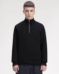 Fred Perry - Half Zip Sweatshirt - Lyst