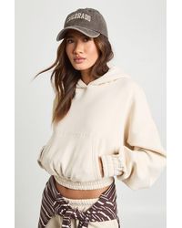 Boohoo - Shorter Length Hoodie - Lyst