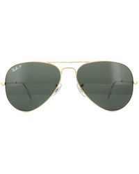 Ray-Ban - Sunglasses Aviator 3025 001/58 Polarized Metal - Lyst