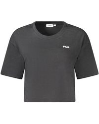 Fila - Korte Mouwen Crop Top - Lyst