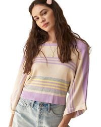 Azura Exchange - Gestreepte Brei Pulier Sweater - Lyst
