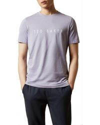 Ted Baker - Broni Short-Sleeved Branded T-Shirt, Cotton - Lyst