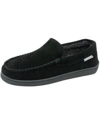 Dunlop - Nathan Suede Leather Black Slippers - Lyst