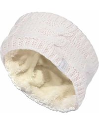 Heat Holders - Ladies Cable Knitted Fleece Lined Thermal Winter Ear Warmer Headband - Lyst