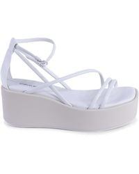 Calvin Klein - Platform Wedge Sandals Multistrap - Lyst