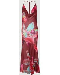 Karen Millen - Beach Viscose Georgette Photographic Floral Slip Dress - Lyst
