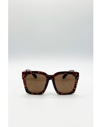 SVNX - Oversized Sunglasses With Chain Detail - Lyst