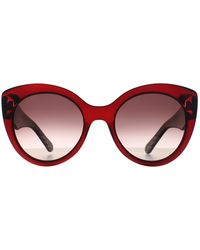 Ferragamo - Cat Eye Crystal Burgundy Gradient Sf964S - Lyst