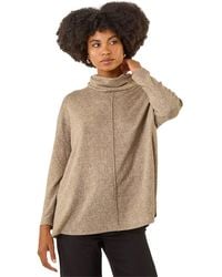 Roman - Cowl Neck Snit Top - Lyst