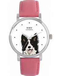 Toff London - Tlws-21301 Ladies And Border Collie Dog Head Watch - Lyst