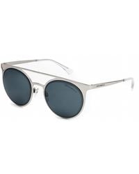 Armani - Emporio Round Metal Sunglasses Shiny Mirrored - Lyst