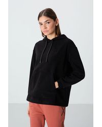 TOMMY LIFE - Oversized Plush Hoodie With Embroidery - Lyst