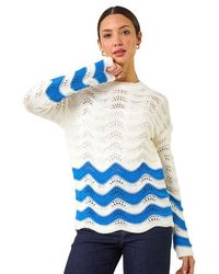 Roman - Chevy Pointelle Knit Jumper - Lyst