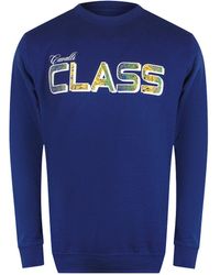 Roberto Cavalli - Vibrant Floral Logo Iris Sweatshirt Cotton - Lyst