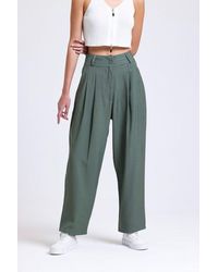 Hiccup - High Waist Pleated Wide Leg Trousers - Lyst