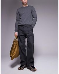 ASOS - Straight Leg Herringbone Trouser - Lyst