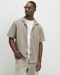 River Island - Shirt Regular Fit Revere Short Sleeve - Lyst
