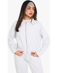 Boohoo - Collared Bomber Jacket - Lyst