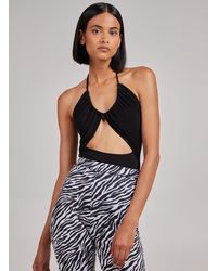 Pink Vanilla - Sleeveless Slinky Cut Out Bodysuit - Lyst