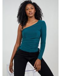 Pink Vanilla - Ruched One Shoulder Slinky Top - Lyst