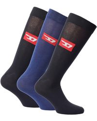 DIESEL - Volwassen Skm Sokken (Verpakking Van 3) /Blauw) - Lyst