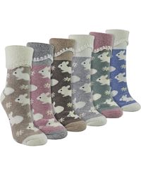 Sock Snob - 6 Pairs Ladies Thick Warm Wool Bed Socks - Lyst